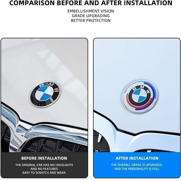 BMW 50th Anniversary Edition Emblem for Hood and Trunk set of 2 NWT - Picture 4 of 12